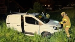 Nach rund 30 Metern kam das Lieferauto auf den Rädern zum Stillstand.