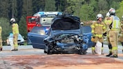 Das Auto des Rasers wurde schwer beschädigt.