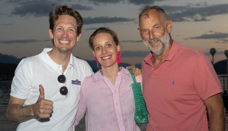 Beste Stimmung beim Event: „hitschies“-CEO Philip Hitschler mit Julia Hitschler und Thomas ...