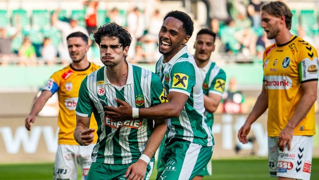 Jakob Schöller scored two goals for Rapid.