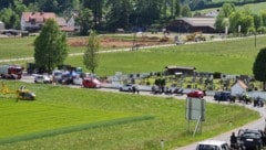 Großes Aufkommen bei einem Unfall in Schöder