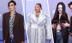 Lisa Rinna kam mit JFK-Krawatte, Queen Latifah Coolness im Wintermantel bei 34 Grad im Schatten ...