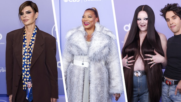 Lisa Rinna kam mit JFK-Krawatte, Queen Latifah Coolness im Wintermantel bei 34 Grad im Schatten ...