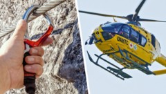 Der Kletterer wurde mit dem Notarzthubschrauber ins Krankenhaus geflogen (Symbolbild).