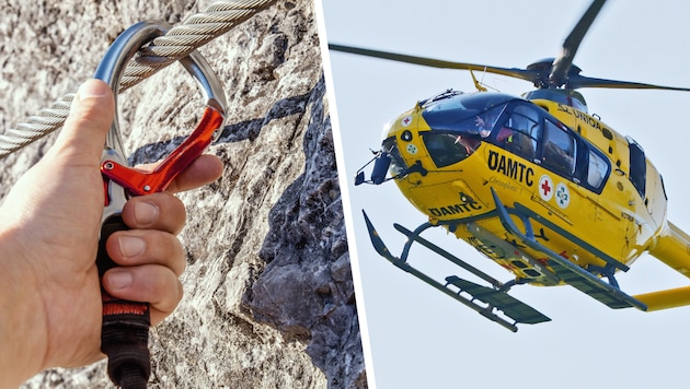 Der Kletterer wurde mit dem Notarzthubschrauber ins Krankenhaus geflogen (Symbolbild).