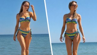 Bewirbt sich Melissa Naschenweng etwa als Bond-Girl? Die perfekte Bikini-Pose hat sie jedenfalls ...