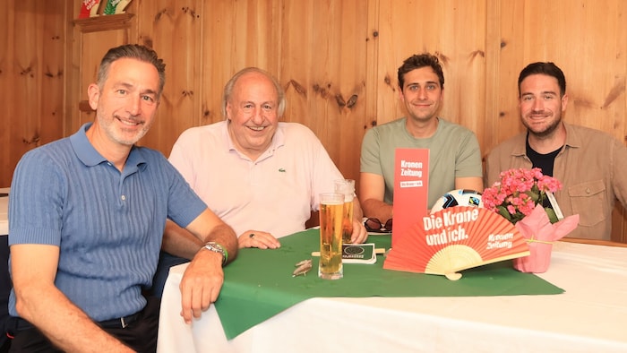 Georg Hofherr, Helmut Lutz, Hanspeter Niedermair und Manuel Lutz (v. links) fühlten sich im ...