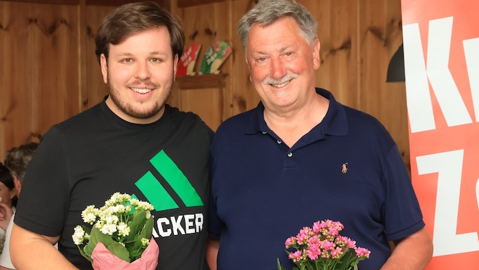 Jakob Griesebner (FCW-Sportvorstand, links) und Hannes Kerschdorfer.