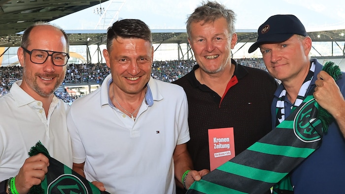 LR Mario Gerber, Vitus Amor, Herwig Kreidl und Oswald Wolkenstein (v. li.).