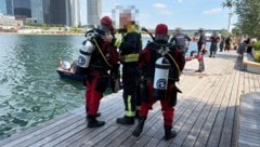 Der Großeinsatz wurde von zahlreichen Schaulustigen am Ufer verfolgt. Am Ende nahm der Einsatz ...