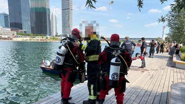 Der Großeinsatz wurde von zahlreichen Schaulustigen am Ufer verfolgt. Am Ende nahm der Einsatz ...