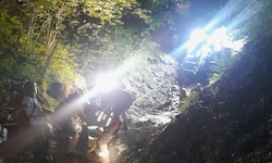 Schwierige Kalb-Rettung der Feuerwehr Dorfgastein.