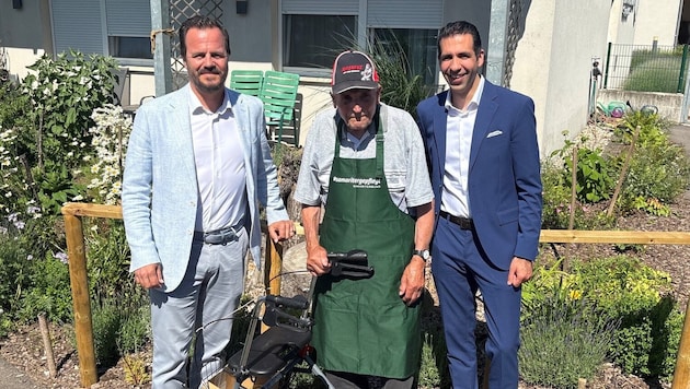 Samariterbund-Chef Andreas Balog und Burgenland-Energie-CEO Stephan Sharma präsentierten am ...