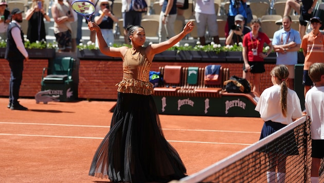 Naomi Osaka zog einmal mehr die Blicke auf sich.