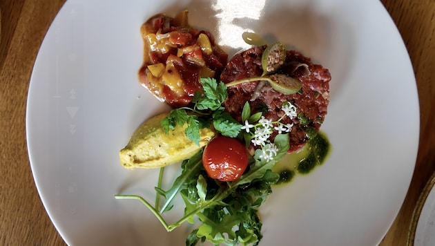Seit einiger Zeit bietet die Cucina Fabbrica abends Menü à la carte. „Piefke & Fatso“ genossen ...