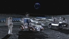 So könnte eine Mondbasis nach Plänen der NASA aussehen. 