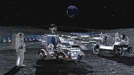 So könnte eine Mondbasis nach Plänen der NASA aussehen. 