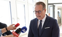 HC Strache bei seinem Strafprozess am Mittwoch im Wiener Landesgericht.