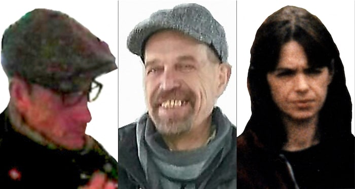 Mit diesen Bildern suchte die deutsche Polizei nach dem Trio Burkhard Garweg, Ernst-Volker Staub ...