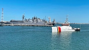 Kriegs- und Polizeischiffe sind im Hafen von Constanţa ein gewohntes Bild.  