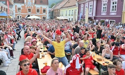 Der Kapfenberger Hauptplatz wurde schon bei der EURO 2024 gefühlt zum „Fußballstadion“.