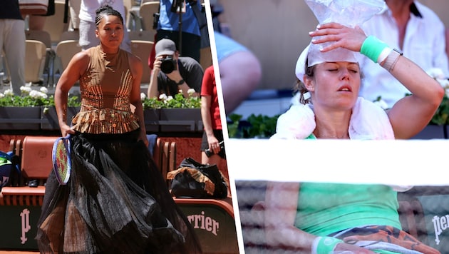 Nach ihrem Match gegen Naomi Osaka (links) hat sich bei Laura Siegemund einiges an Ärger ...