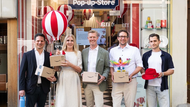 Lukas Grubauer(Waterdrop), Iris Thalbauer (WKO), Yorck von Mirbach (Amazon), Stefan Friedrich ...