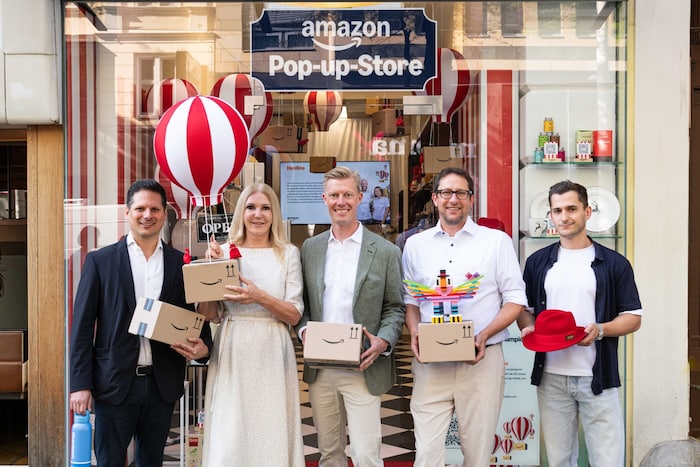 Lukas Grubauer(Waterdrop), Iris Thalbauer (WKO), Yorck von Mirbach (Amazon), Stefan Friedrich ...