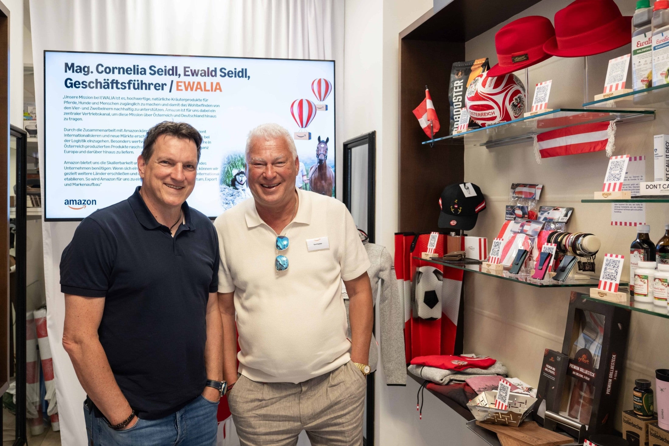 Toni Polster und Andi Herzog im Pop-up-Store