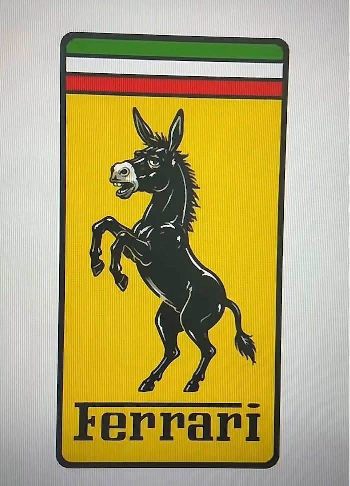 Diese Abwandlung des Ferrari-Logos dürfte den Geschmack von Luca de Montezemolo treffen.