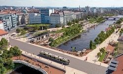 Breite Boulevards, gepflegtere Grünflächen, Cafés, Sportmöglichkeiten, eine Eventarena und vor ...