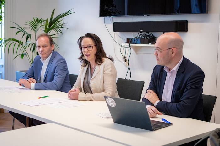 ÖVP-Tourismussprecherin Kasia Greco, Hotelvereinigung-Vizepräsident Alexander Ipp (links) und ...