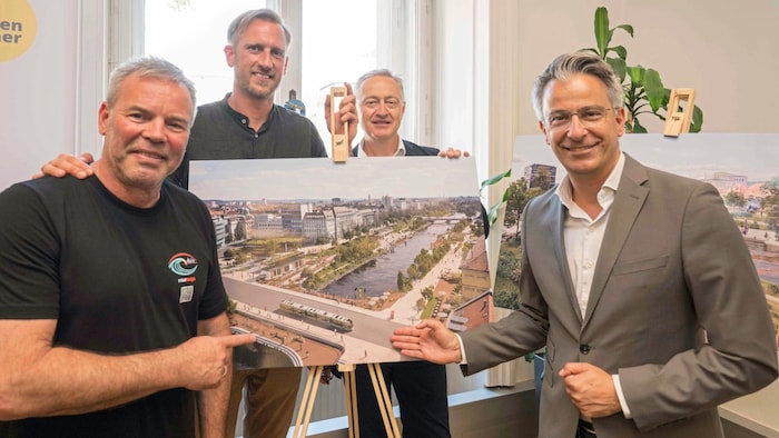Guido Strohecker, Bernhard Bauer, Robert Wendl und Kurt Hohensinner präsentierten das Projekt.