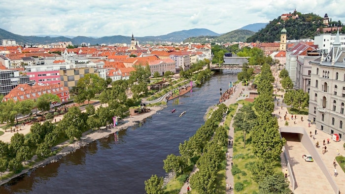 Eine Vision für die Mur in Graz.