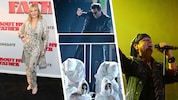 Kim Cattrall, Parov Stelar und Klaus Meine von den Scorpions (v.l.n.r.)