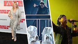 Kim Cattrall, Parov Stelar und Klaus Meine von den Scorpions (v.l.n.r.)