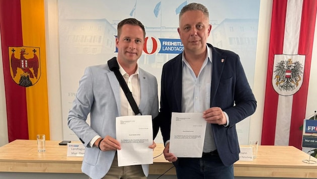 FPÖ-Initiative gegen illegalen Schwerverkehr: Landtagsmandatar Grandits und Landesobmann ...