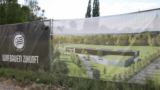 Noch ein Rendering, bald aber Realität: Sturms neues Trainingszentrum in Graz-Puntigam.
