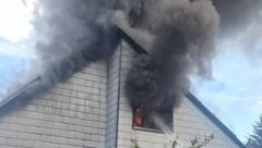 Das Haus stand in Flammen