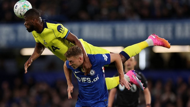 Bei Tottenham war Danso im Finish der Turm in der Abwehr.
