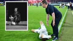 Seine Teamkollegen lagen nach dem Relegationsdrama am Boden (rechts) – Patrick Wimmer war zum ...