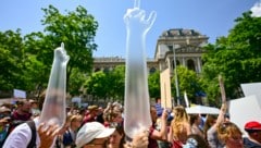 Nach dem Auftakt in Wien (s. Bild oben) folgen am Donnerstag Protestmärsche in vier weiteren ...