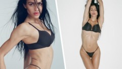 Amelia Gray heizt Kim Kardashians Fans in der neuen Skims-Kampagne ein.