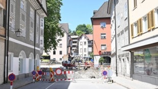 Die Bauarbeiten in Feldkirch. 