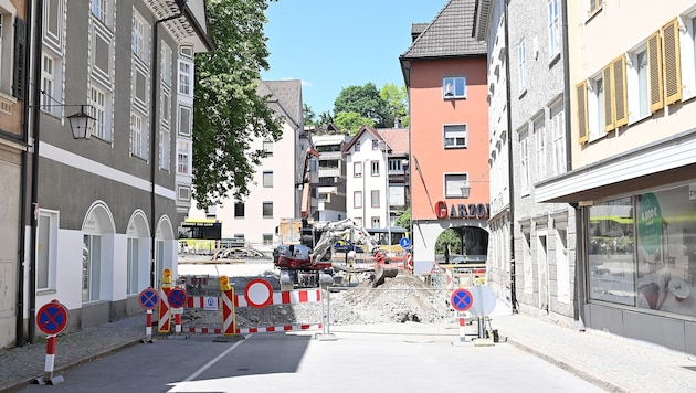 Die Bauarbeiten in Feldkirch.