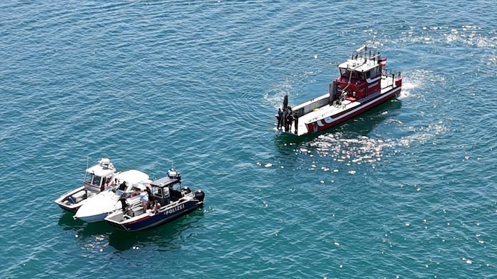 Auch die Feuerwehren Hard (im Bild) und Bregenz Stadt rückten aus.