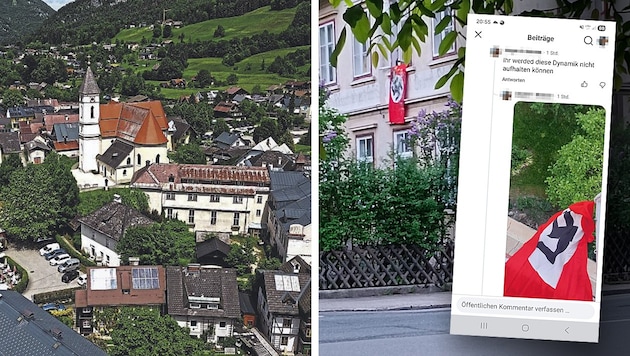 Dieses Bild bot sich in Bad Goisern am Muttertag.
