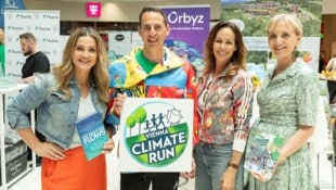 Stephan Neuberger mit Lizz Görgl und Ulli Retter. Anmeldungen für den Klima-Charitylauf: ...