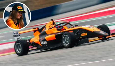 Mika Häkkinens Tochter Ella gibt im „Papaya-Orange“ von McLaren Gas