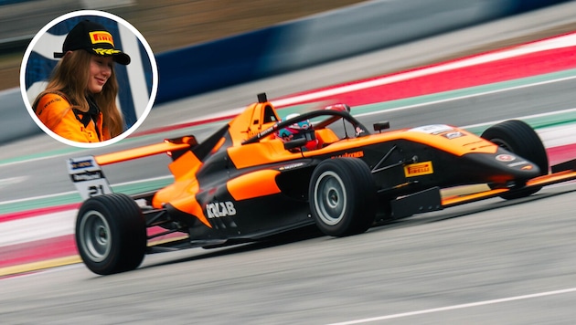 Mika Häkkinens Tochter Ella gibt im „Papaya-Orange“ von McLaren Gas